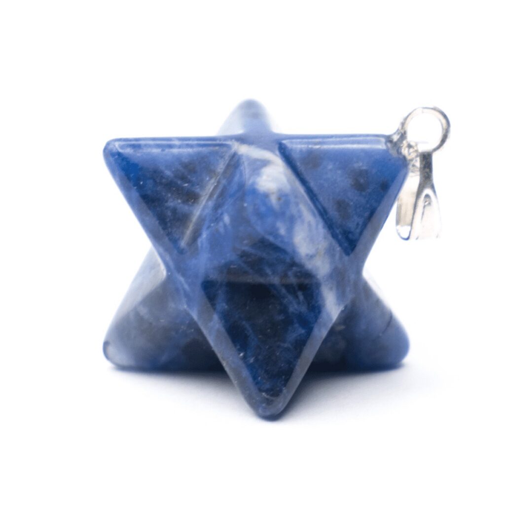 Sodalit – Merkaba – tromlovaný kámen – přívěsek