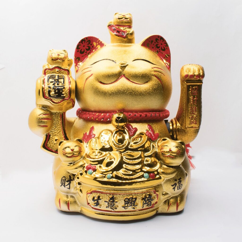Maneki neko - mávající kočička - feng shui - MAXI A