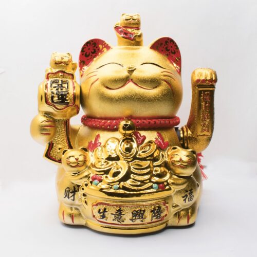 Maneki neko - mávající kočička - feng shui - MAXI A