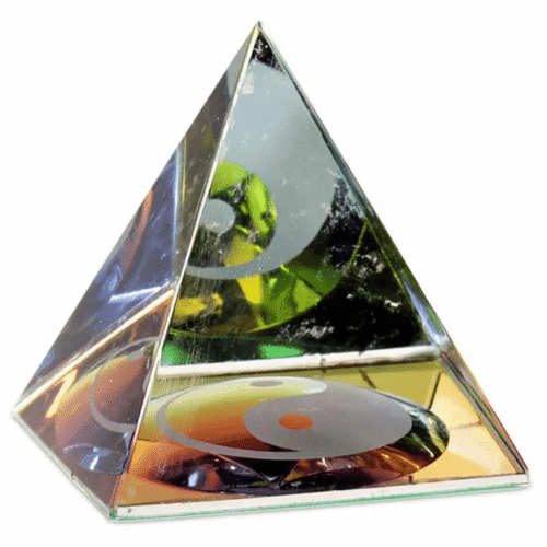 Křišťálová pyramida - Jin Jang - malá
