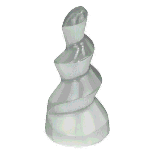 Selenit bílý - spirala - tromlovaný kámen