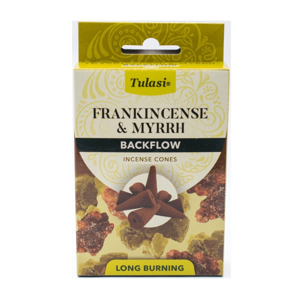 Kadidlo a myrha – indické vonné františky "Tekoucí dým" Tulasi