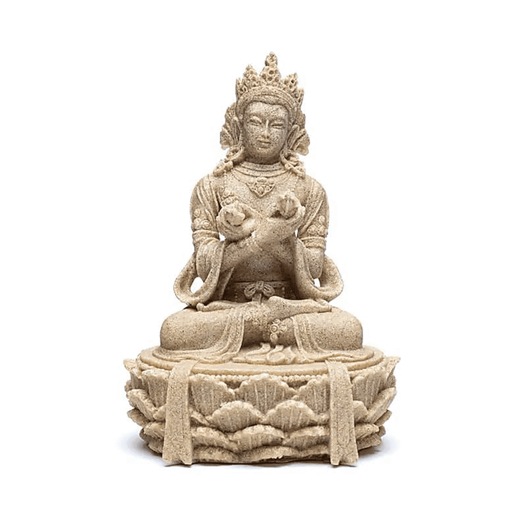 Buddha s dordže a zvonkem - soška Feng Shui - písková SLEVA