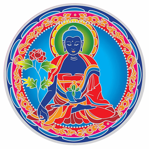 Buddha medicíny a léčení - samolepka na sklo B