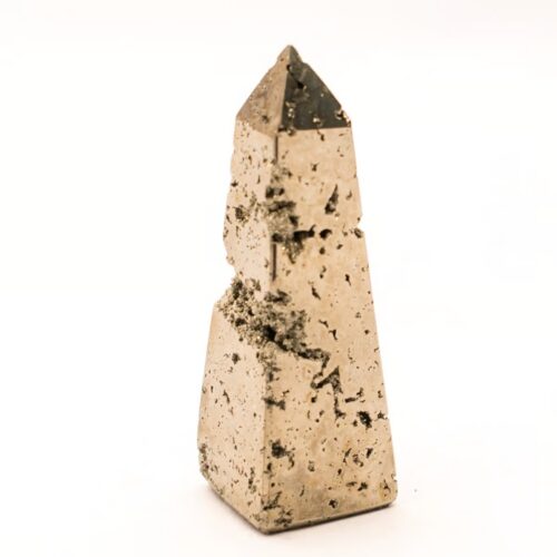 Pyrit - obelisk - tromlovaný kámen PO5