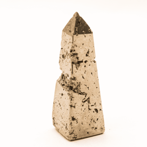 Pyrit - obelisk - tromlovaný kámen PO5
