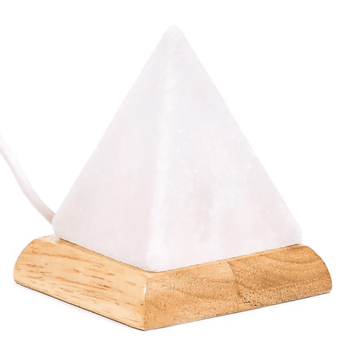 Selenit bílý - Pyramida - USB LED lampa