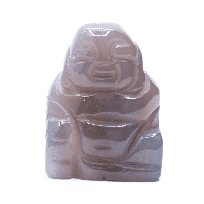 Achát - Buddha - tromlovaný kámen