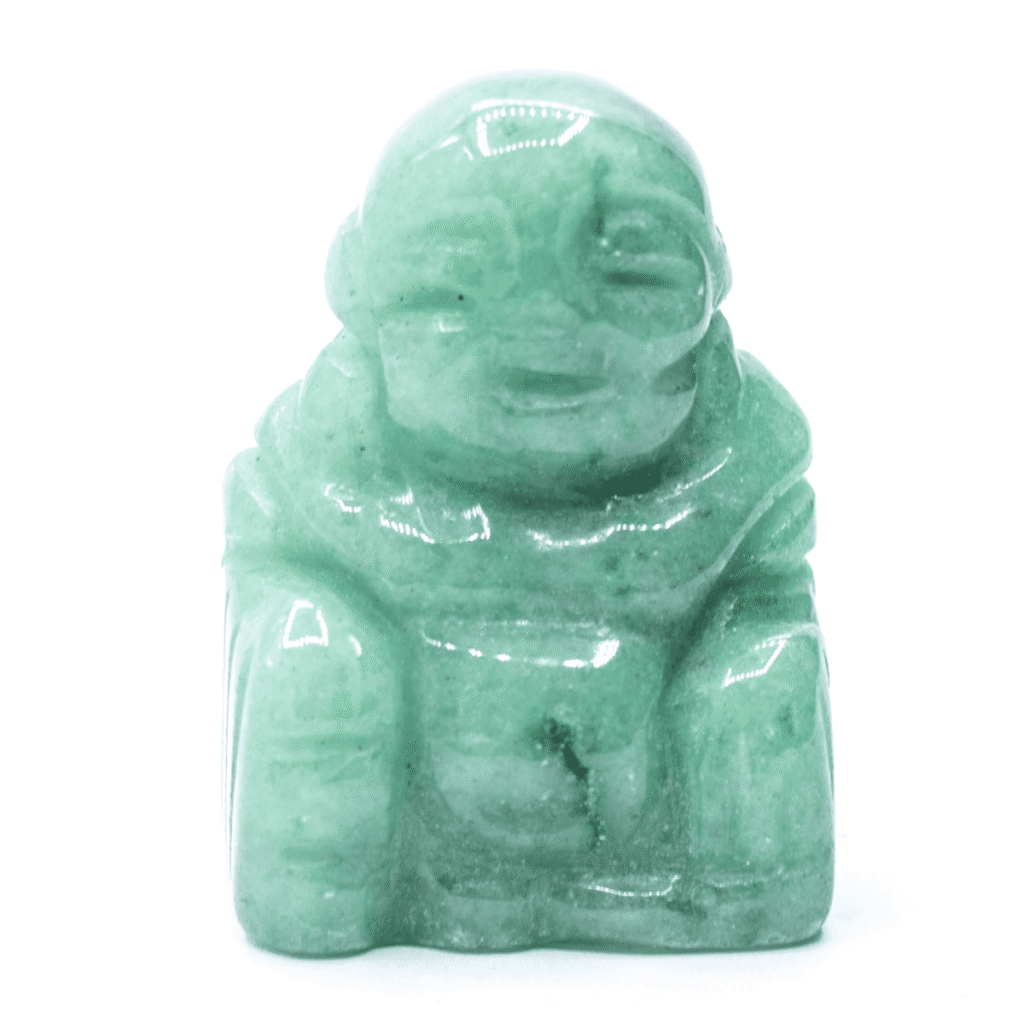 Avanturín zelený - Buddha - tromlovaný kámen