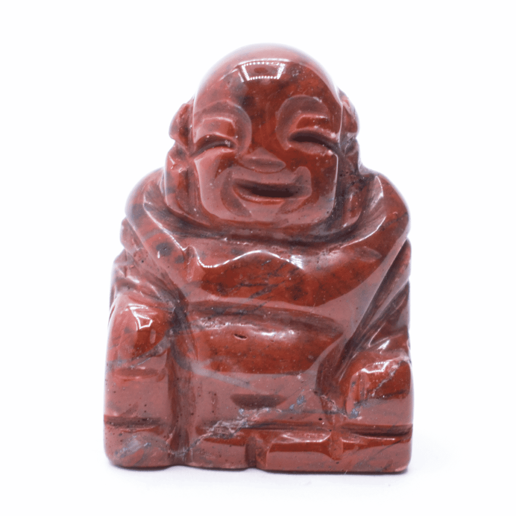 Jaspis červený - Buddha - tromlovaný kámen