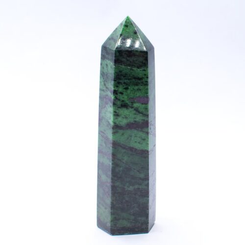 Rubín v zoisitu - obelisk - tromlovaný kámen RZ16