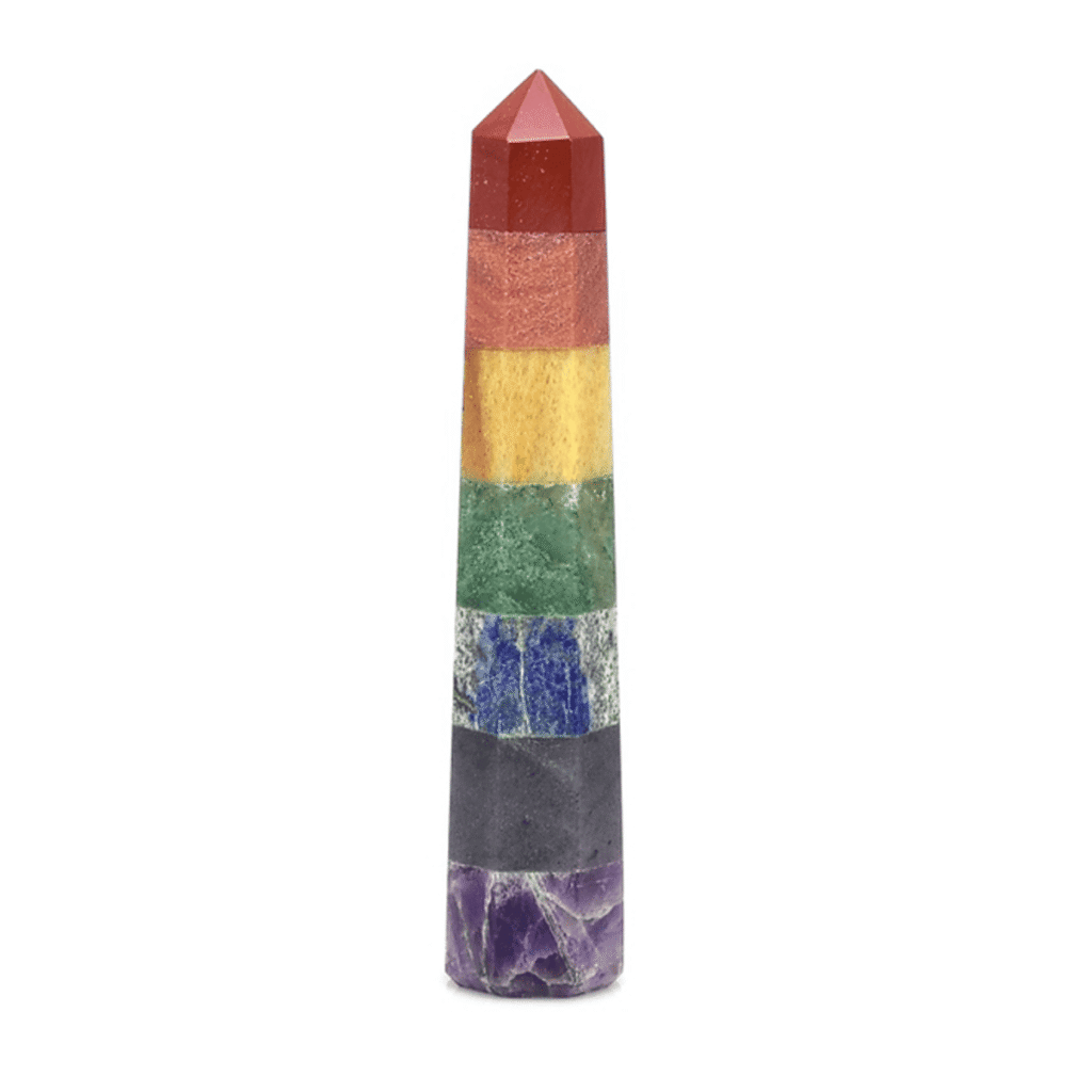 Mix minerálů - Čakrový obelisk