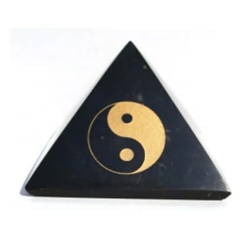 Šungit - pyramida Jin Jang - tromlovaný kámen