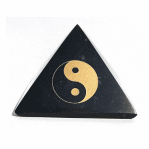 Šungit - pyramida Jin Jang - tromlovaný kámen
