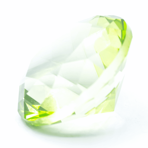 Diamant z křišťálového skla - feng shui - světle zelený