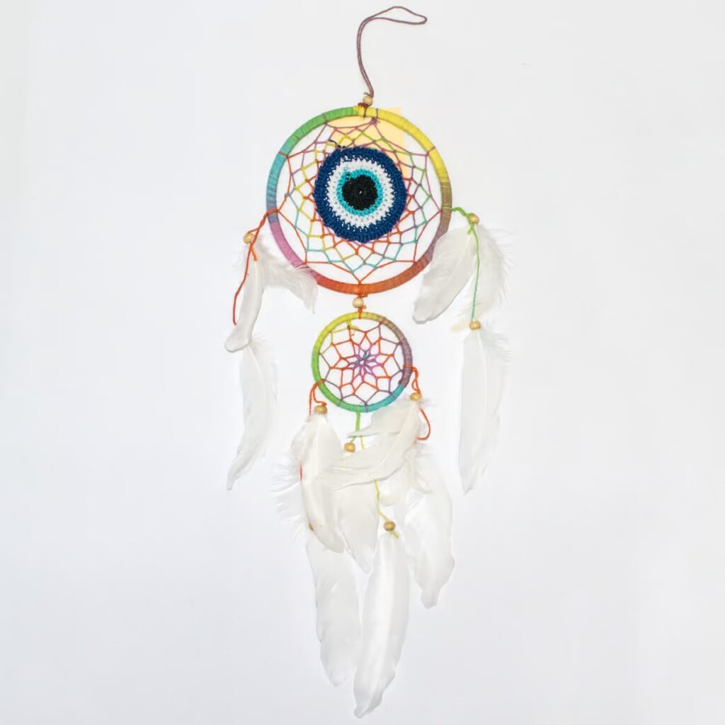 Lapač snů - Alláhovo oko (Evil Eye) - duhový