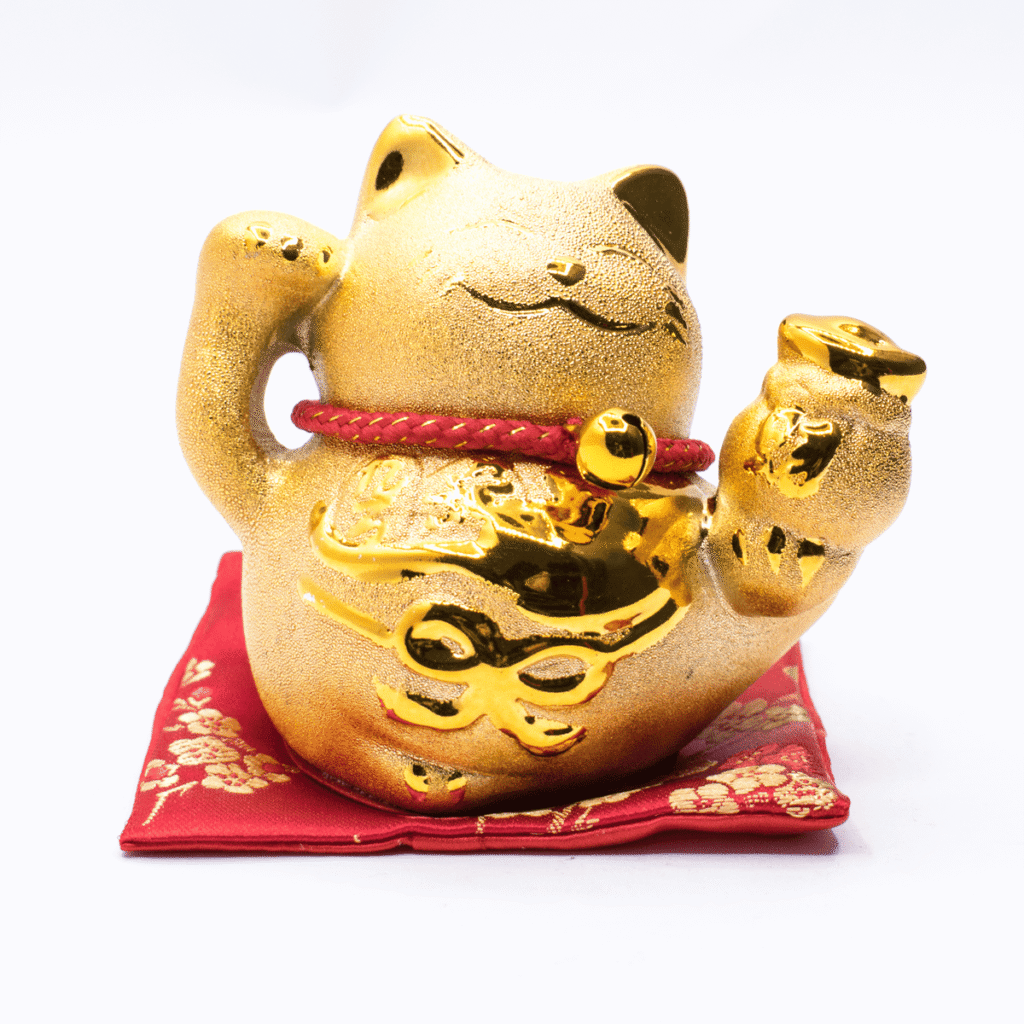 Maneki neko - mávající kočička - soška Feng shui - pokladnička