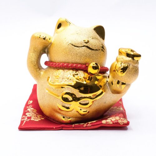 Maneki neko - mávající kočička - soška Feng shui - pokladnička