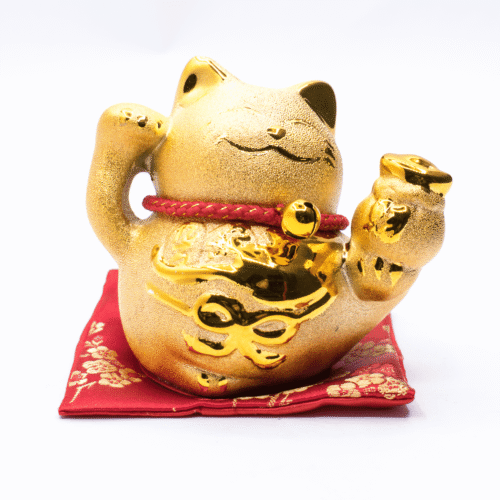 Maneki neko - mávající kočička - soška Feng shui - pokladnička