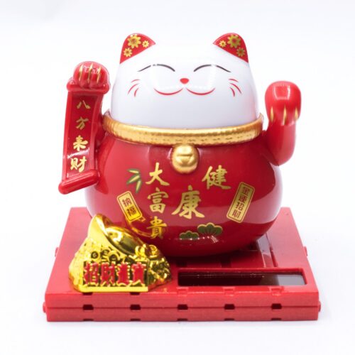 Maneki neko - mávající kočička Solar - Feng shui E