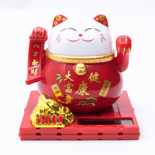 Maneki neko - mávající kočička Solar - Feng shui E