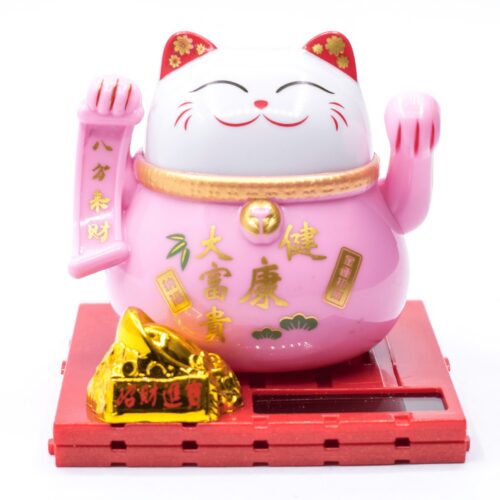 Maneki neko - mávající kočička Solar - Feng shui F