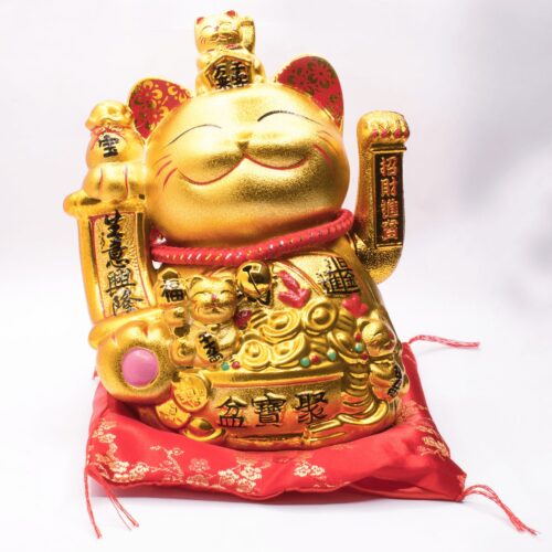 Maneki neko - mávající kočička - feng shui - MAXI F