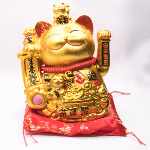 Maneki neko - mávající kočička - feng shui - MAXI F