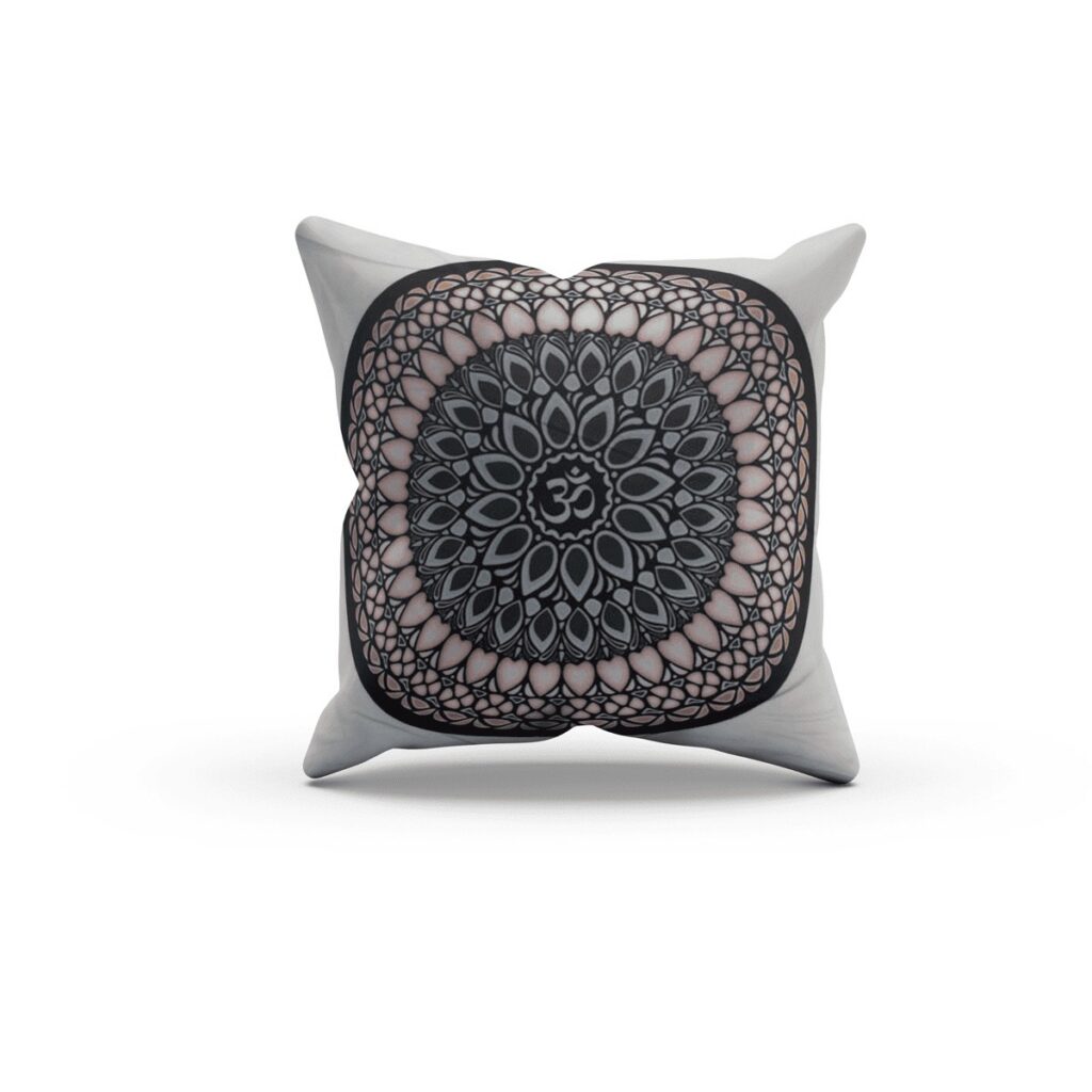 Povlak na polštář - symbol Óm mandala