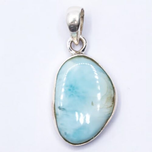 Larimar - tromlovaný kámen - stříbrný přívěsek LR121