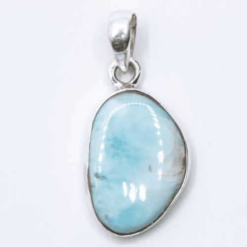 Larimar - tromlovaný kámen - stříbrný přívěsek LR121