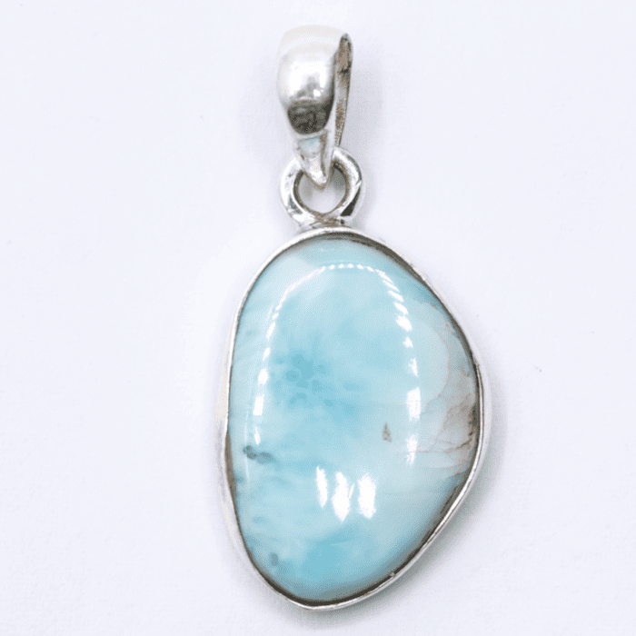 Larimar - tromlovaný kámen - stříbrný přívěsek LR121