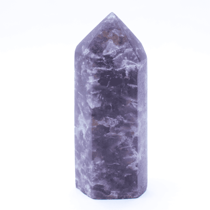Lepidolit - obelisk - tromlovaný kámen LD45