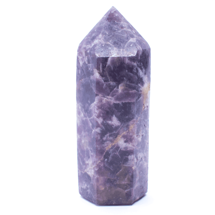 Lepidolit - obelisk - tromlovaný kámen LD47