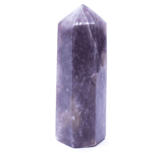 Lepidolit - obelisk - tromlovaný kámen LD52