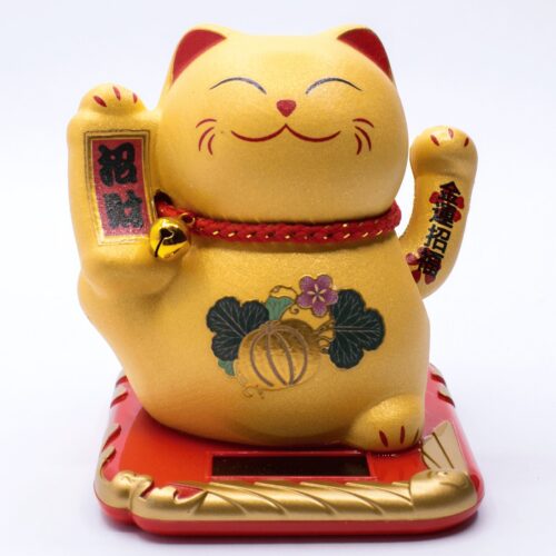 Maneki neko - mávající kočička Solar - Feng shui M