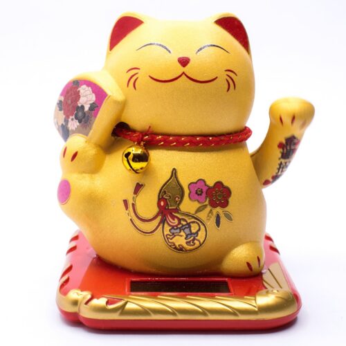Maneki neko - mávající kočička Solar - Feng shui O