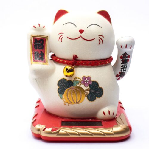 Maneki neko - mávající kočička Solar - Feng shui Q