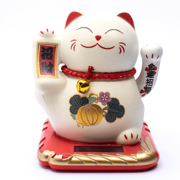Maneki neko - mávající kočička Solar - Feng shui Q