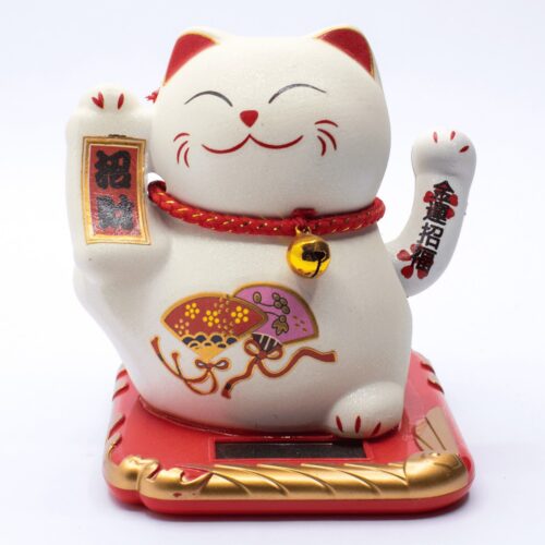 Maneki neko - mávající kočička Solar - Feng shui R