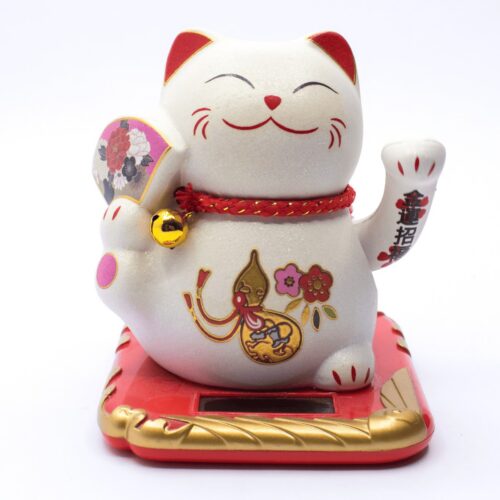Maneki neko - mávající kočička Solar - Feng shui S