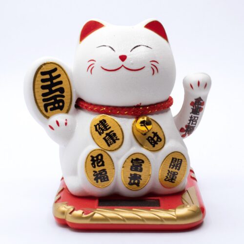 Maneki neko - mávající kočička Solar - Feng shui U