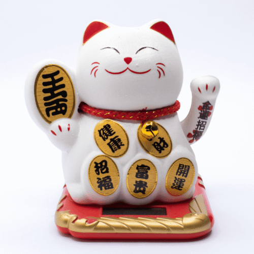 Maneki neko - mávající kočička Solar - Feng shui U