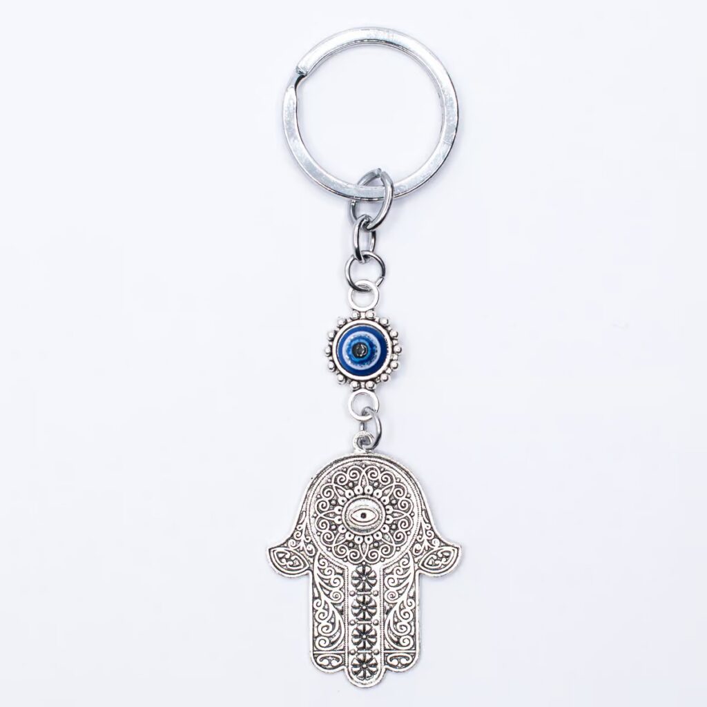 Alláhovo oko (Evil Eye) - Fatiminia ruka - přívěsek na klíče