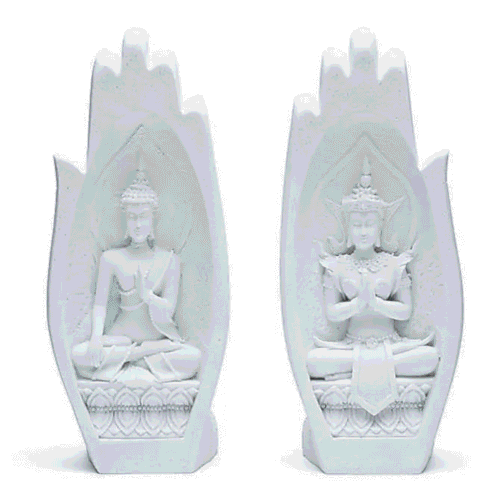 Ruce Mudra Namaste s Buddhy - soška Feng Shui
