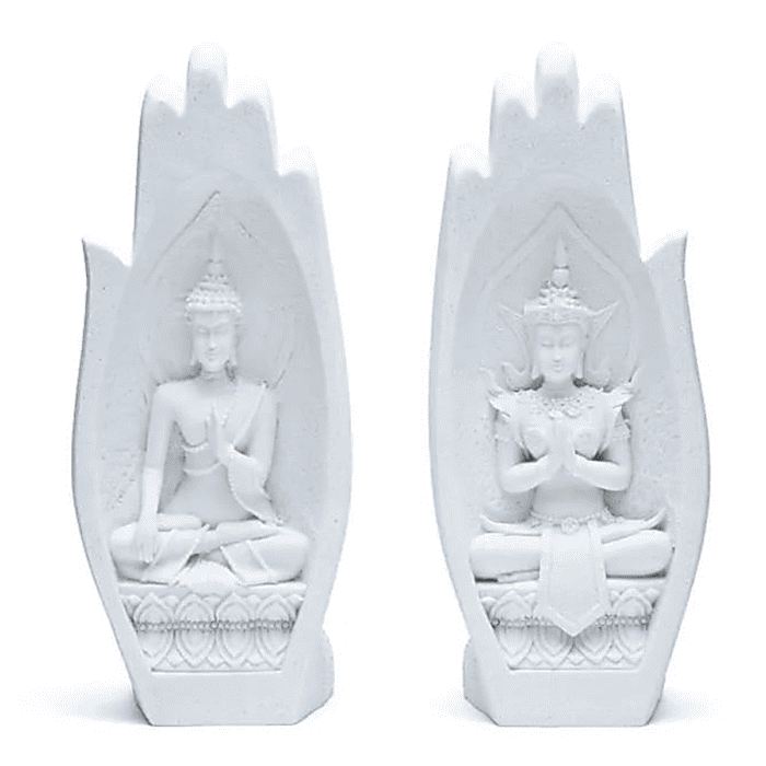 Ruce Mudra Namaste s Buddhy - soška Feng Shui