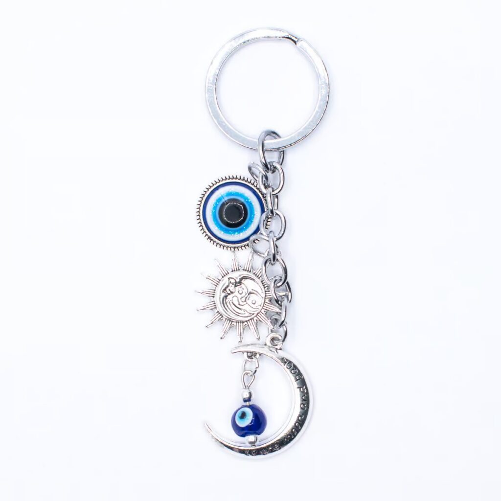 Alláhovo oko (Evil Eye) - Slunce a Měsíc - přívěsek na klíče