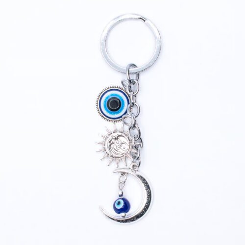 Alláhovo oko (Evil Eye) - Slunce a Měsíc - přívěsek na klíče