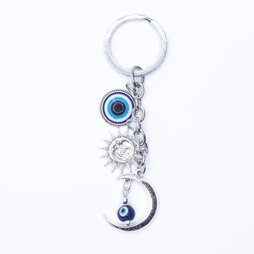 Alláhovo oko (Evil Eye) - Slunce a Měsíc - přívěsek na klíče