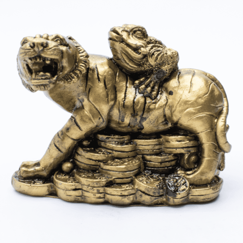 Tygr s třínohou žábou - soška Feng shui VADA VAD71